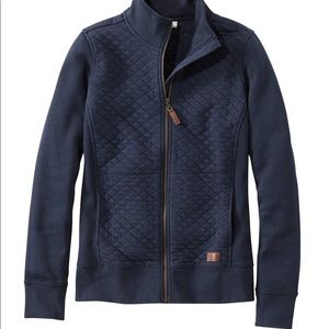 LL Bean Quilted Zip Up sweatshirt